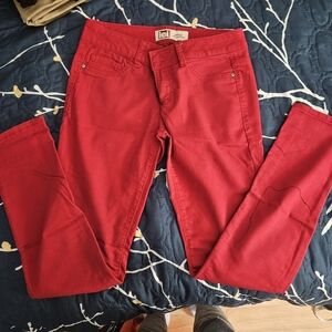 LEI Red Lowrise Skinny Jeans